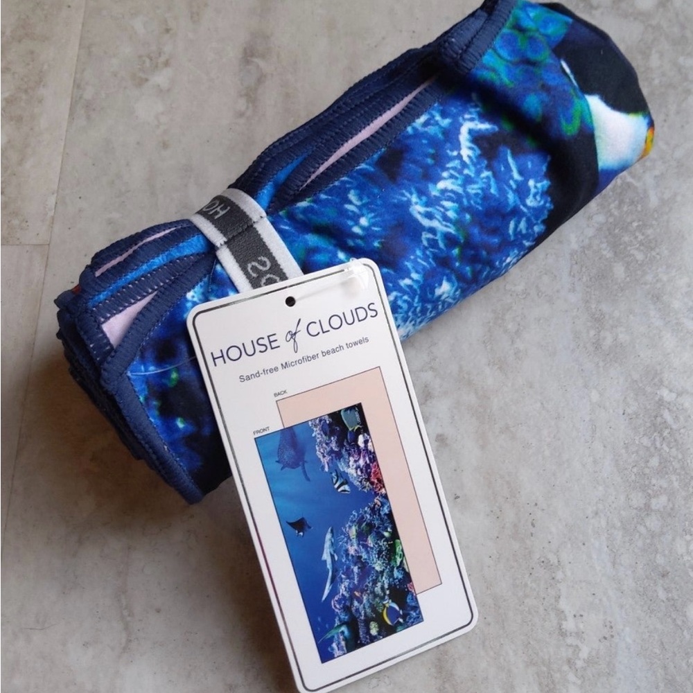 House of Clouds- microfiber beach towel *new with tags*